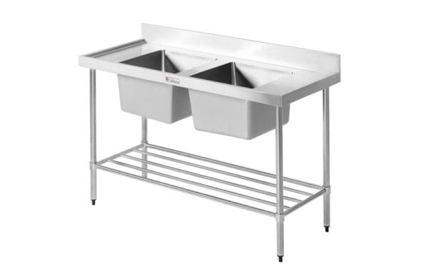 Simply Stainless 700mm Double Sink Bench SS06.7