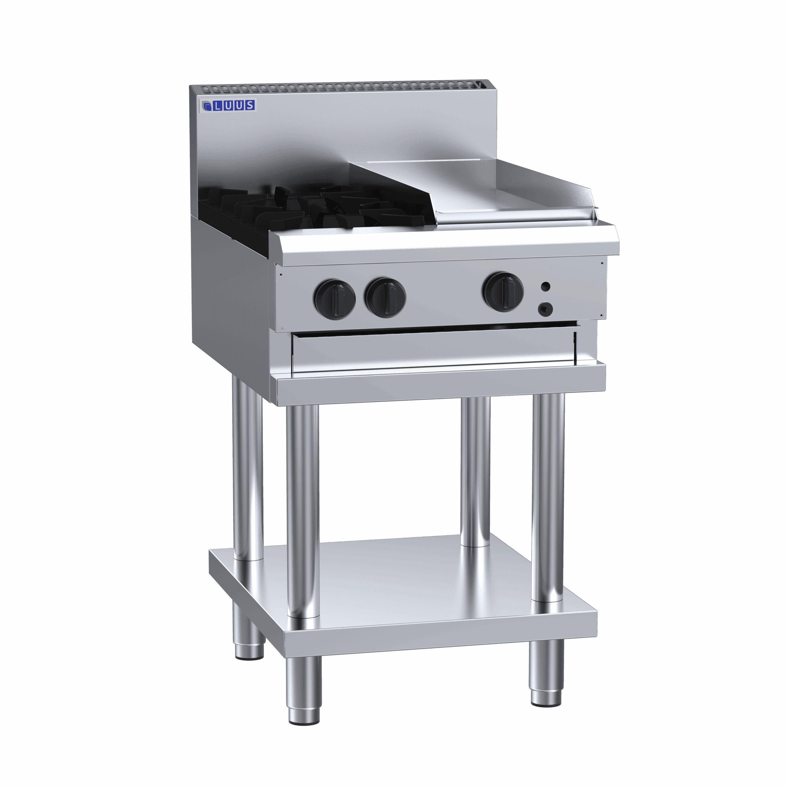 Luus 600mm Cooktops 2 Burners & 300mm Plate & Shelf
