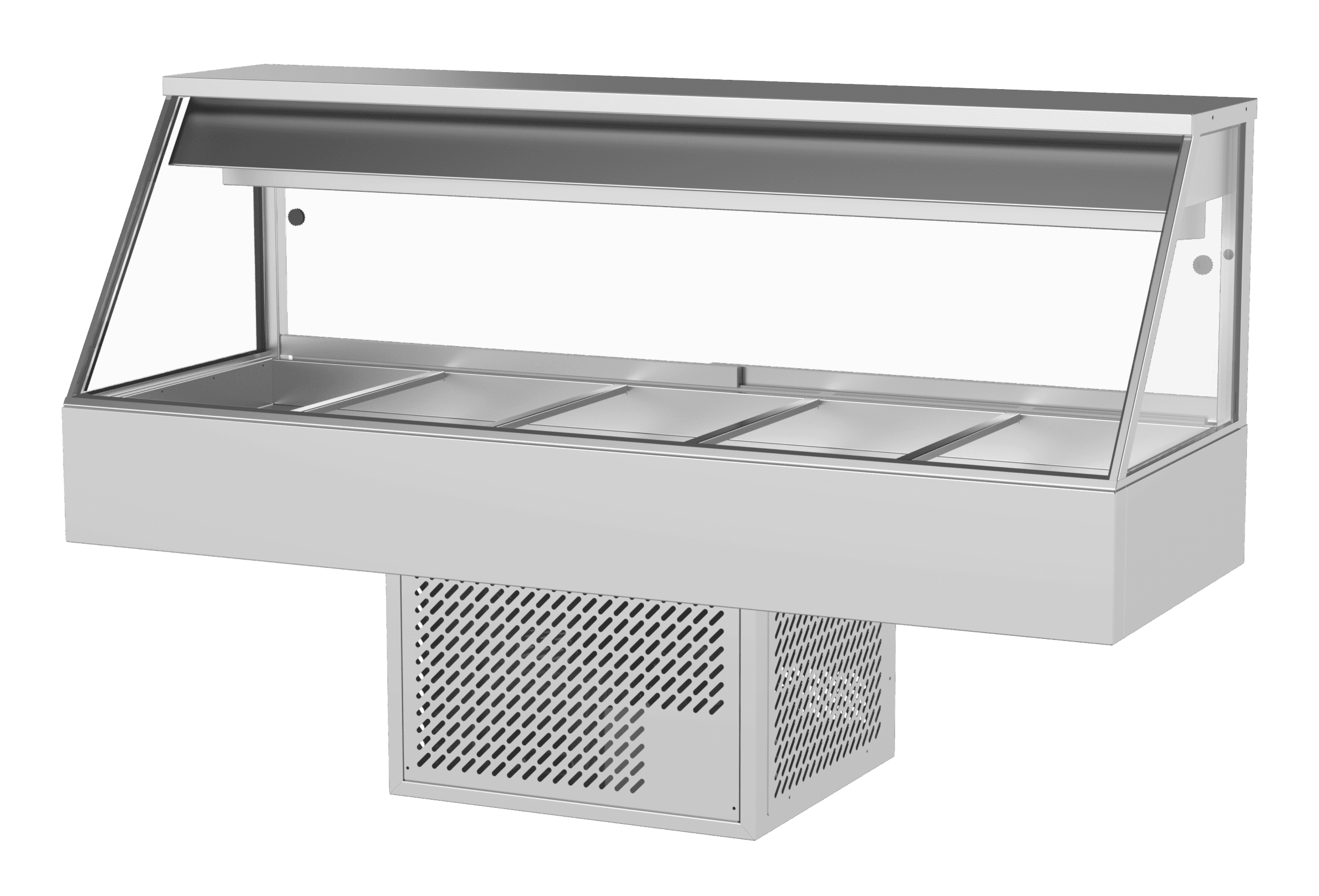 Woodson 5 Module Straight Glass Cold Food Display