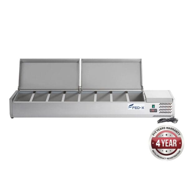 FED-X 1800mm Salad Bench with Stainless Steel Lid