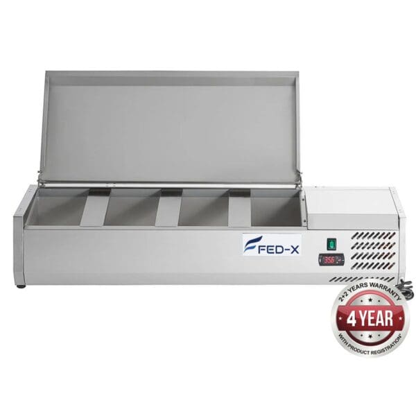 FED-X 1200mm Salad Bench with Stainless Steel Lid