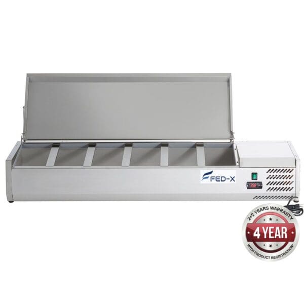 FED-X 1500mm Salad Bench with Stainless Steel Lid