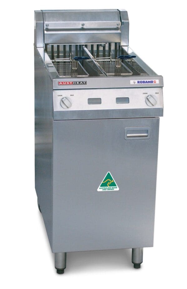 Austheat Dual Tank Fryer 450mm 14Kw