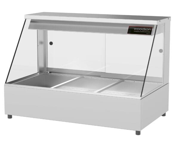 Woodson 3 Module Straight Glass Hot Food Display