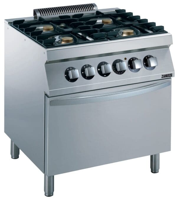 Zanussi 800mm 4 Open Burners with Gas Static Oven