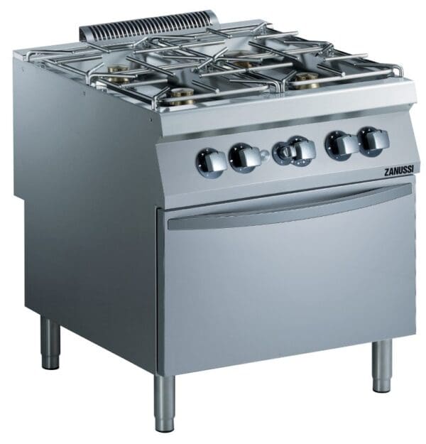 Zanussi 800mm 4 Open Burners 36 MJ with Gas Convection Oven