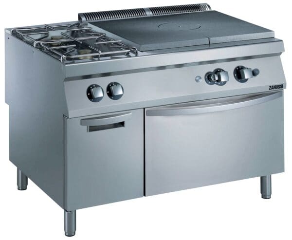 Zanussi Target/Solid Tops 1200mm & 2 Burners on Gas Convection Oven & Cupboard