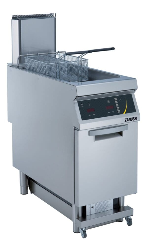 Zanussi 400mm Single Well 23L Freestanding V-Shaped Deep Fryer w Elec Control