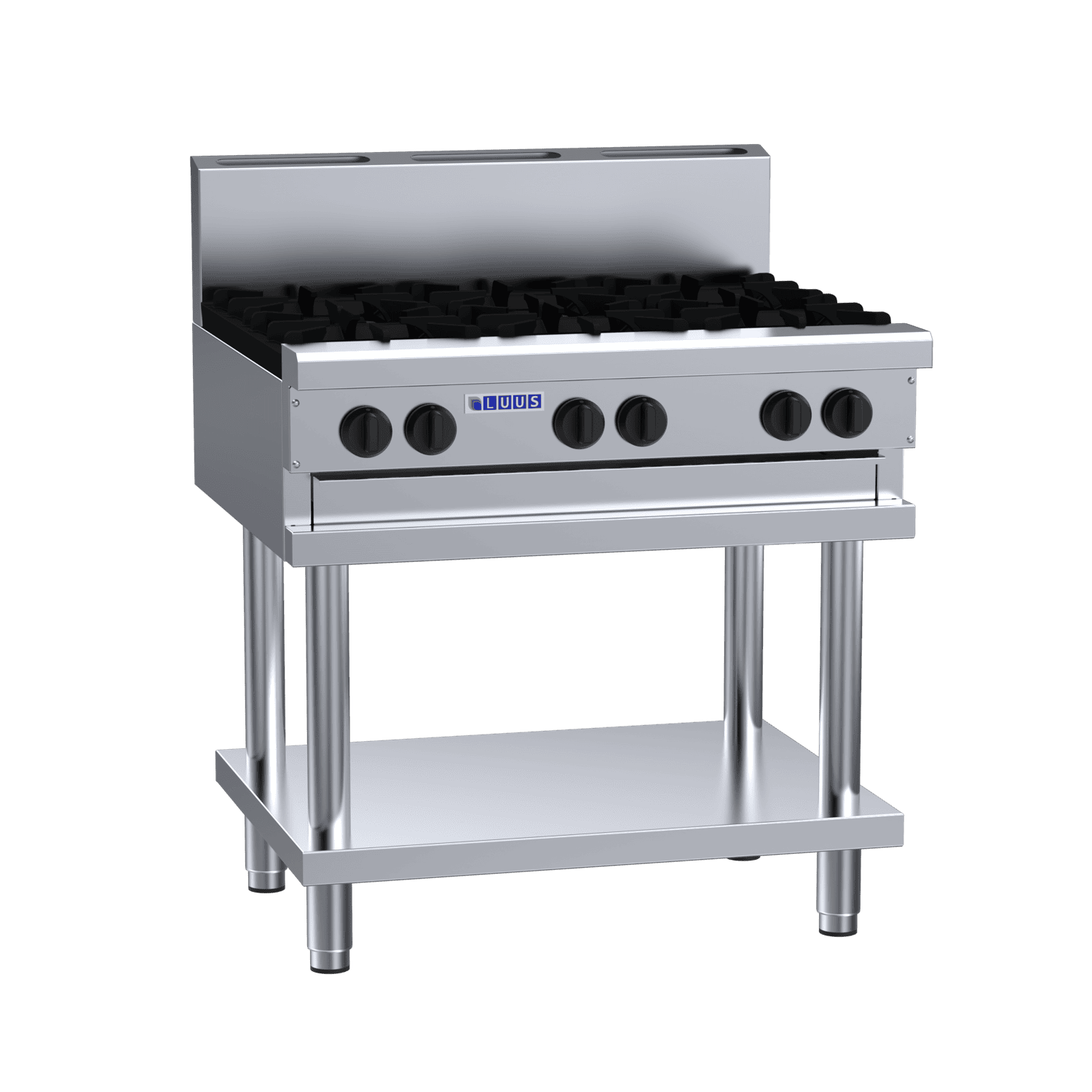 Luus 900mm Cooktops 6 Burners & Shelf