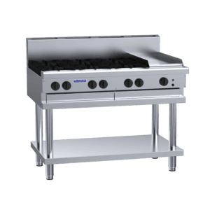 Luus 1200mm Cooktops 6 Burners & 300mm Plate & Shelf
