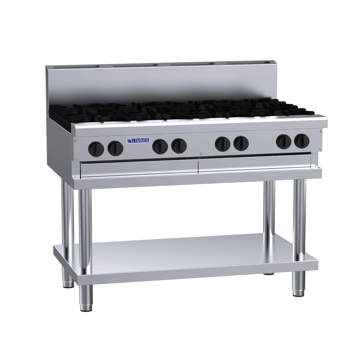 Luus 1200mm Cooktops 8 Burners & Shelf