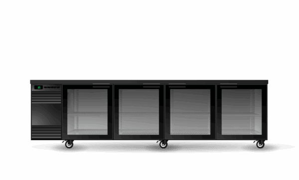 Skope BackBar 4 Glass Swing Door SlimLine Fridge