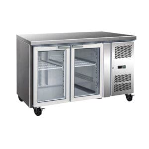 2 Glass Door Gastronorm Bench Fridge