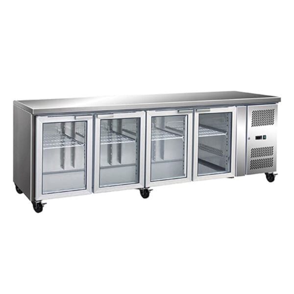 4 Glass Door Gastronorm Bench Fridge