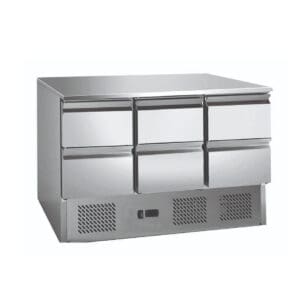 6 Drawers S/s Compact Workbench Fridge