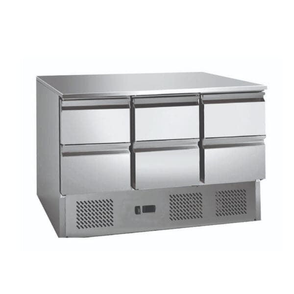 6 Drawers S/s Compact Workbench Fridge