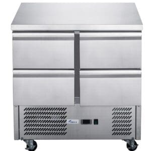 FED-X Four Drawer Compact Workbench Fridge