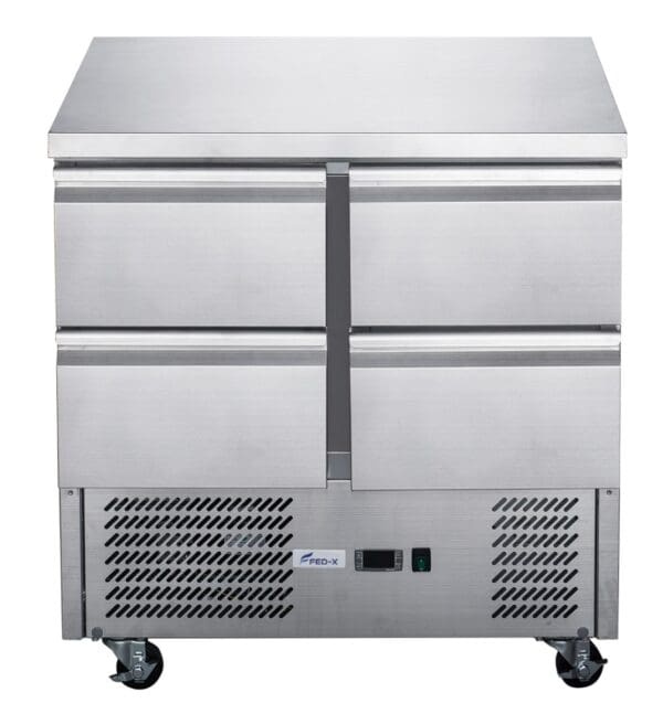 FED-X Four Drawer Compact Workbench Fridge