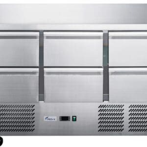 FED-X Six Drawer Compact Workbench Fridge