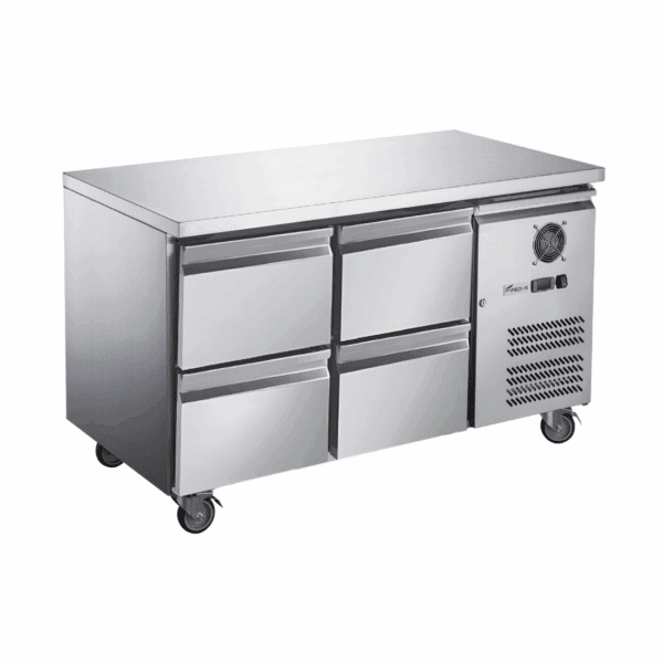 FED-X S/s Four-door Bench Fridge With Drawers