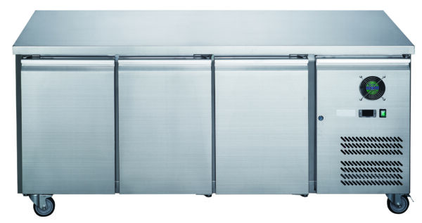 FED-X Stainless Steel Three Door Bench Freezer