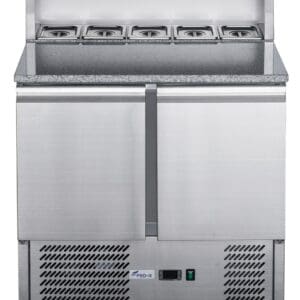 FED-X Two Door Salad Prep Fridge With Marble Top