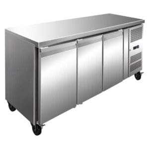 S/s Three Door Bench Freezer 231l