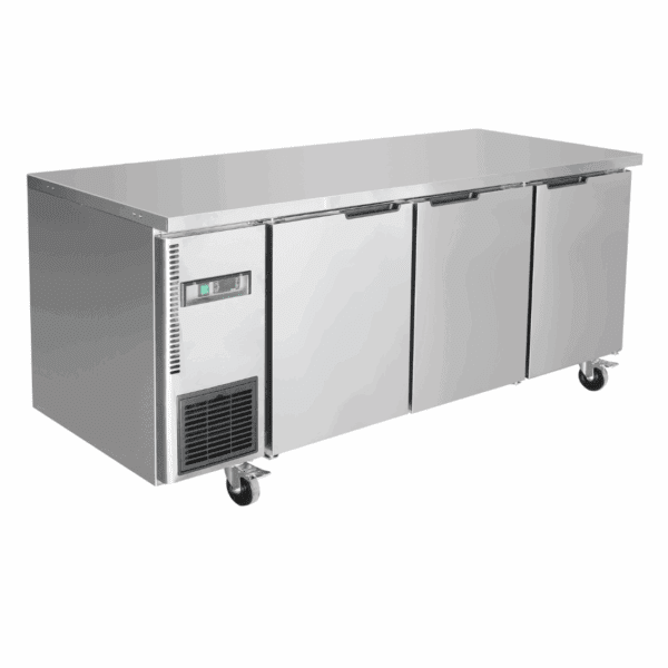 Stainless Steel Triple Door Workbench Freezer - TS1800BT-3D