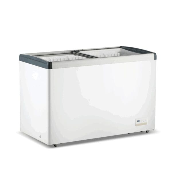 Thermaster 396l Chest Freezer With Flat Glass Sliding Lids