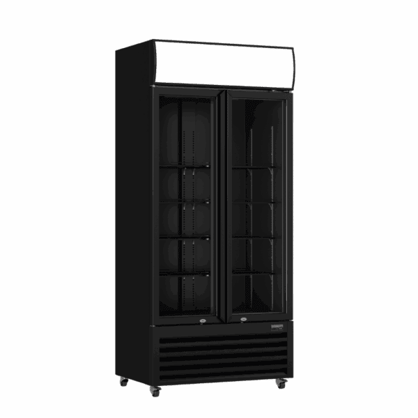 Thermaster Double Glass Door Colourbond Upright Drink Fridge - LG-580BP