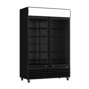 Thermaster Large Two Glass Door Colourbond Upright Drink Fridge - LG-1200BP