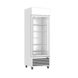 Thermaster Single Glass Door Colourbond Upright Drink Fridge White