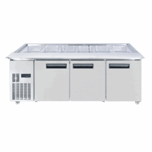 Thermaster Three Door Cold Bench Salad Station 6x1/1 Gn Pans