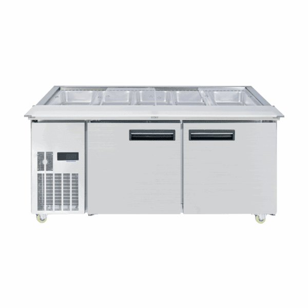 Thermaster Two Door Cold Bench Salad Station 5x1/1 Gn Pans