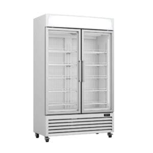 Thermaster Upright Double Glass Door Freezer