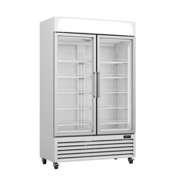 Thermaster Upright Double Glass Door Freezer