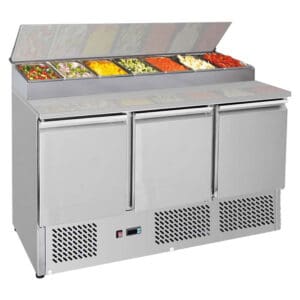 Three Door Compact Salad Prep Top