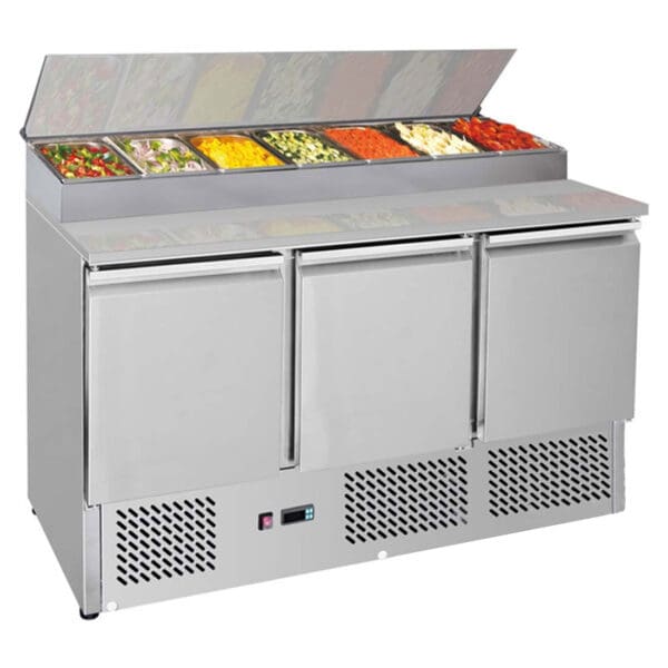 Three Door Compact Salad Prep Top