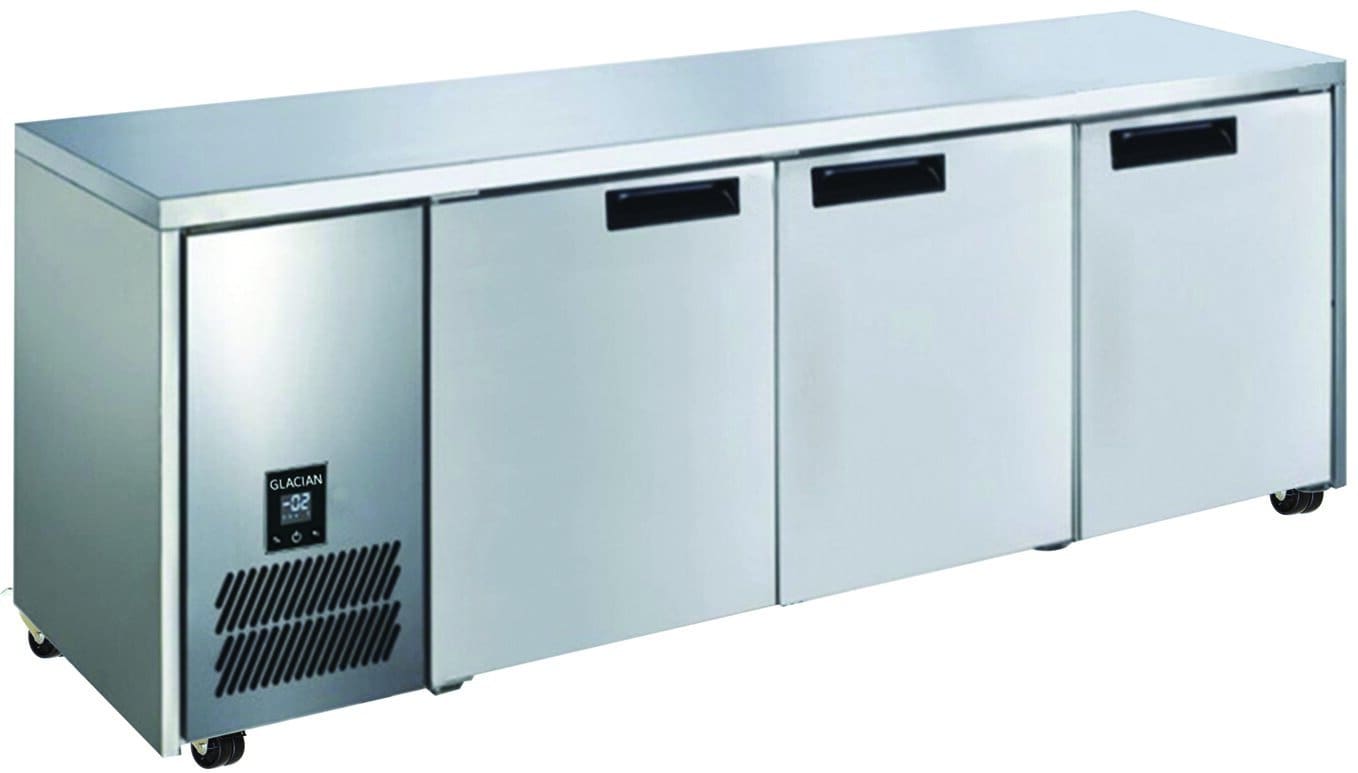 Glacian 3 Door Slimline 660 Deep Steel Chiller