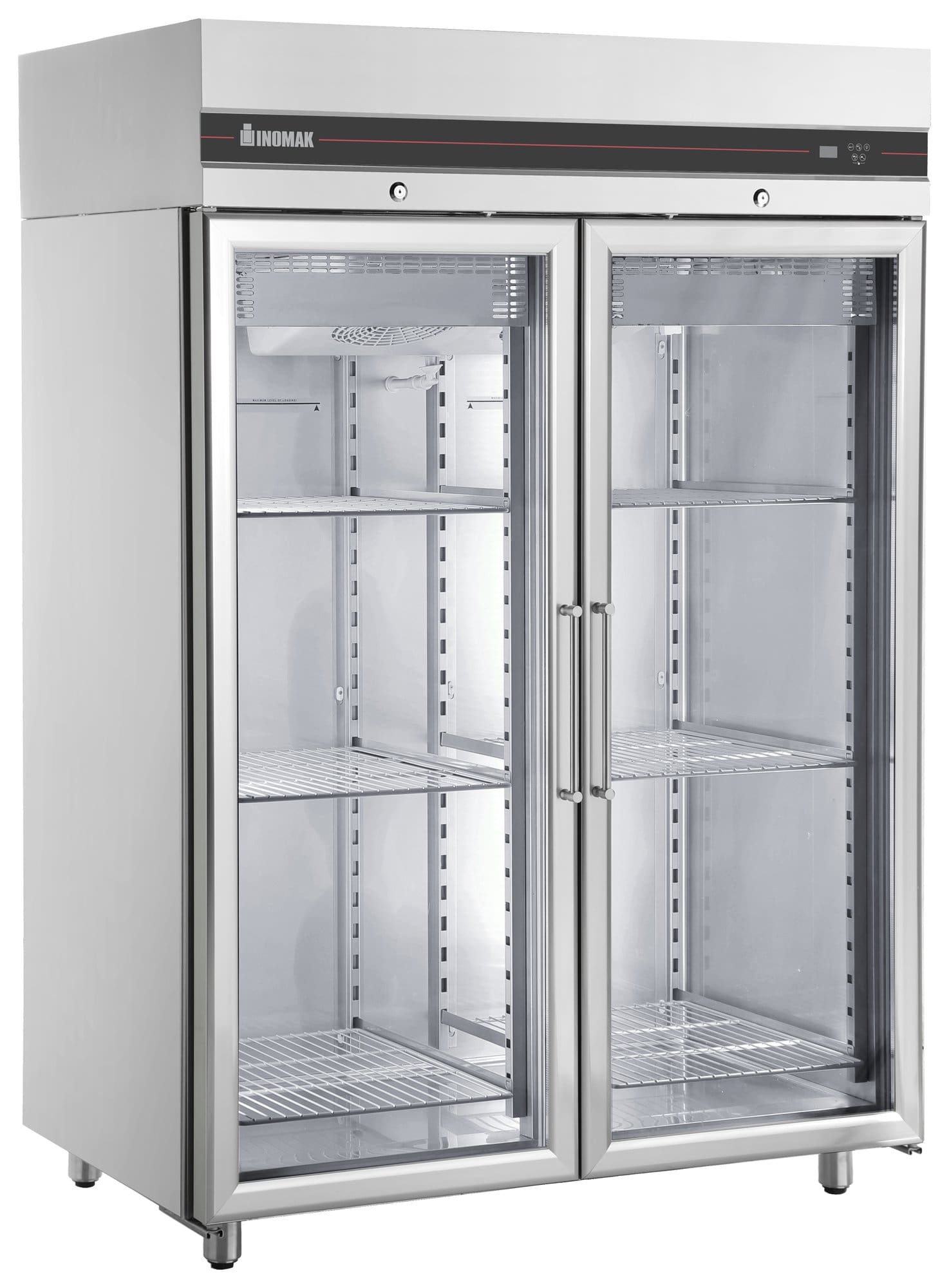 Inomak Double Door Upright Glass Fridge 1432Lt