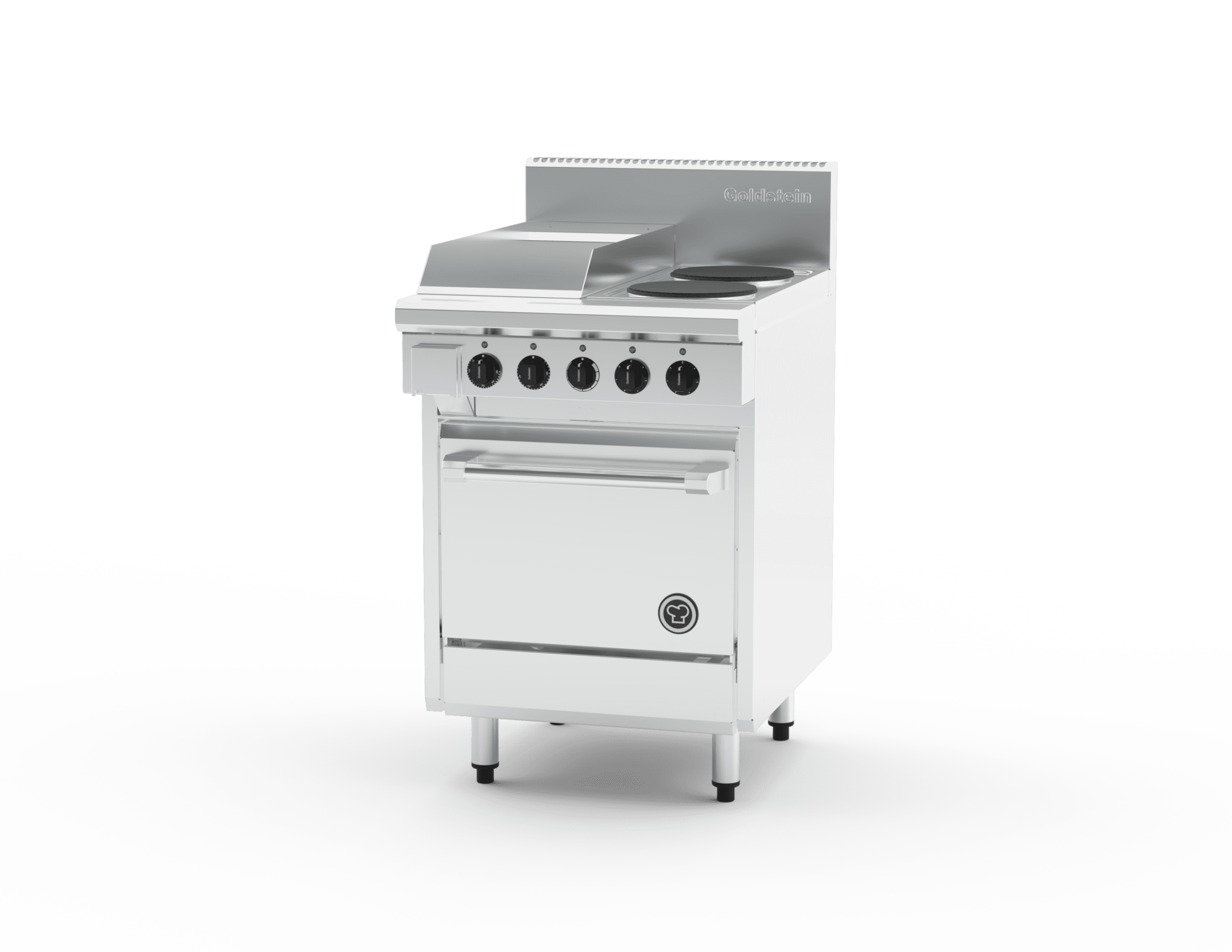 GOLDSTEIN 289x520mm Griddle 20" Fan Forced Oven 2x Solid Plates - PE12G2S20FF-X