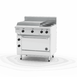 GOLDSTEIN 605x520mm Griddle 28" Fan Forced Oven 2x Solid Plates - PE24G2S28FF-X