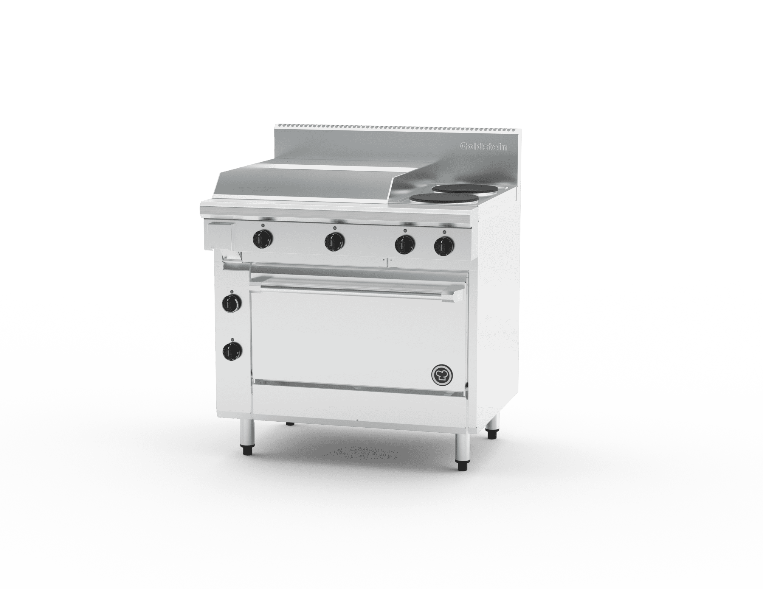 GOLDSTEIN 605x520mm Griddle 28" Oven 2x Solid Plates - PE24G2S28-X