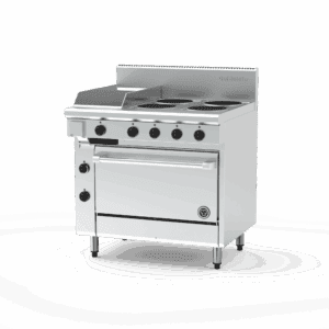 GOLDSTEIN 4 Burner 305x520mm Griddle 28" Gas Oven - PF12G428-X