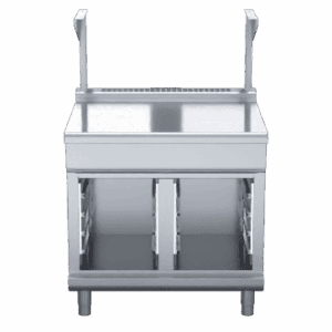 Waldorf 800 Series BTL8900S-CB - 900mm Bench Top With Salamander Support Low Back Version – Cabinet Base