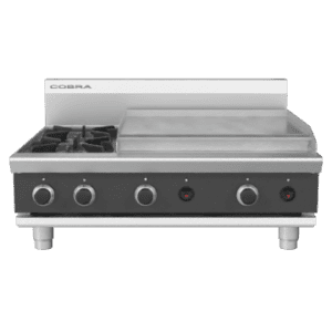 Cobra C9B-B 900mm Two Burner / Griddle Gas Cooktop - Bench Model