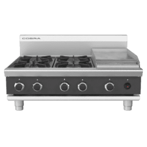 Cobra C9C-B 900mm Four Burner / Griddle Gas Cooktop - Bench Model
