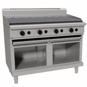 Waldorf 800 Series CHL8120G-CB - 1200mm Gas Chargrill Low Back Version - Cabinet Base
