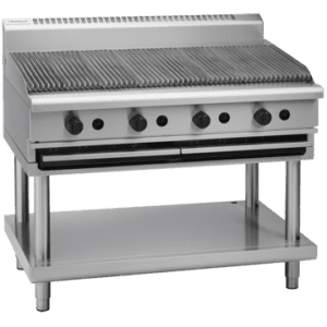 Waldorf 800 Series CHL8120G-LS - 1200mm Gas Chargrill Low Back Version – Leg Stand