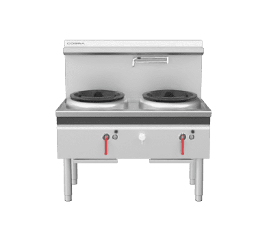 Cobra CW2H-CD - 1200mm Gas Waterless Wok with 1 Chimney burner and 1 Duckbill burner
